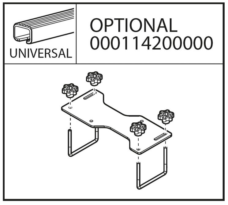 Kit de fixations universel pour Porte-Tubes Menabo Pro 1134