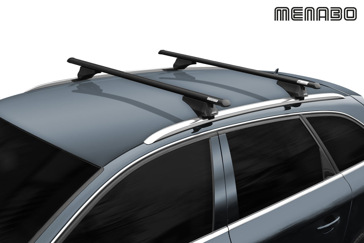 Barres de toit Aluminium Noir pour Hyundai IX35 de 2010 à 2015 avec barres  longitudinales intégrées