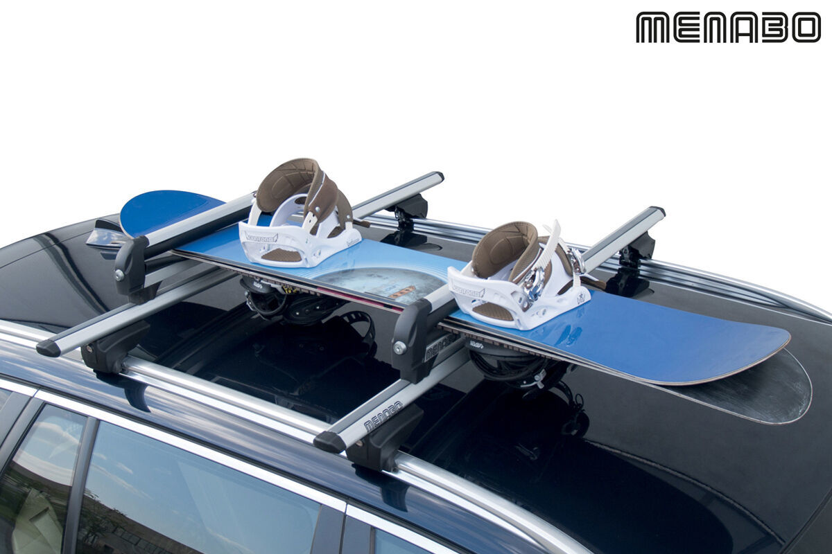 ASMSW 1 paire de barres de toit 4 en 1 pour kayak/surf/skis, barres de toit  pliables et réglables en forme de J avec 4 sangles d'arrimage sur le toit